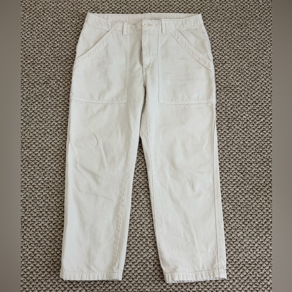 Zara Cream Carpenter Pants